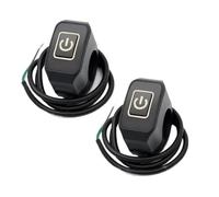 Commutateur de poignée de moto ON/OFF, contrôle du clairon, 12V | Commutateur en alliage d’aluminium imperméable pour le contrôle des phares et des clochettes(2pcs yellow)