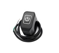 Commutateur de poignée de moto ON/OFF, contrôle du clairon, 12V | Commutateur en alliage d’aluminium imperméable pour le contrôle des phares et des clochettes(White)