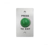 Commutateur de pour porte Métal Brossé NO/COM 12V DC Étanche | Acier inoxydable 304 brossé, action momentané, pour idéal contrôle d'accès, résistant rayures et corrosion