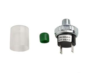Commutateur de pression d'air 12 V/24 V avec filetage NPT 1/8", régulateur de pression automatique 6-10 bar pour compresseur d'air et klaxon d'air, boîtier en métal argenté/noir, charge jusqu'à 30 A