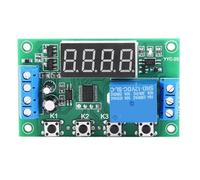Commutateur de Relais, 30 G/1,1 Oz YYC-2S Module de Commutateur de Commande D'automatisation de Relais de Minuterie Réglable à Affichage LED avec Matière Plastique, 24 Fonctions (12V)