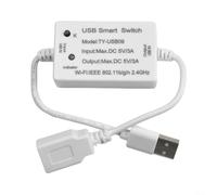 Commutateur de relais intelligent de type USB pour contrôleur WiFi Tuya Activé par la voix Compatible avec Alexa Google Home Télécommande pour appareils USB