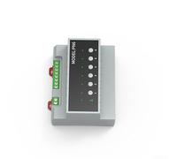 Commutateur de relais intelligent WiFi 6 canaux 16 A pour Tuya pour Zigbee Domotique avec indicateurs d'état LED et boutons manuels Gris 15 x 15 cm (pour zig-bee)