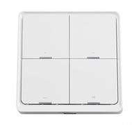 Commutateur de scène intelligent sans fil à 4 boutons ZigBee avec colle sur le support pour automatisation de scène domestique et liaison compatible avec Smart Life Hub