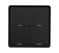 Commutateur de scène sans fil 4 boutons poussoirs compatible avec ZigBee PlatFor Forms Prend en charge l'application (Noir)