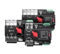 Commutateur De Sélection Électrique À Transfert Automatique À Double Alimentation, Triphasé, 2P, 3P, 4P, 63 A, 100 A, 125 A, 230 V, For Rail DIN, Sans Interruption(3P L N 220V-230V,100A)