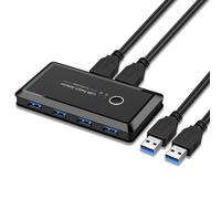 commutateur de sélection USB 2020, 2 pièces, 4 périphériques USB 3.0, pour clavier et souris, Scanner, imprimante Kvm, Hub, nouveauté 3.0