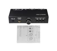 Commutateur de Signal Audio 3 Entrées 3 Sorties, Sélecteur de Ligne Équilibré, Préampli Passif avec Contrôle de Volume Noir - Sortie Casque 6,35 mm, Fonction Muet, Connexions XLR