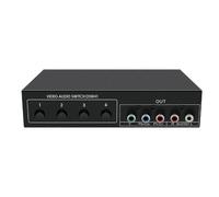 Commutateur de signal vidéo composante 4x1 YPbPr YCbCr audio DSW41 panneau de séparation bouton-poussoir interrupteur manuel CVBS