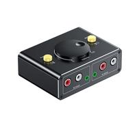 Commutateur de son avec port 3,5 mm et 2 RCA - Fonctionnement convivial pour une utilisation sans alimentation nécessaire