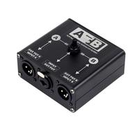 Commutateur de son XLR en métal 2 entrées sortie unique signaux silencieux routage connexion équilibrée sélecteurs de source sonore non alimentés