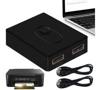 Commutateur de sortie d'imprimante générique, sortie d'imprimante USB, bidirectionnelle avec un hub IcheRUSB, 2 en 1 sortie/1 en 2 sorties, interrupteur d'impression plug-and-play pour scanner