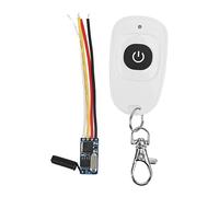 Commutateur de Télécommande DC12V RF, Télécommande + Récepteur 12 V Kit Mini 433 MHz Module Relais LED Haute Sensibilité DC 3,5-12 V, pour Garage, Serrure de Porte, Buzzer