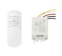 Commutateur de télécommande sans fil 220 V pour éclairage, récepteur 1/2/3 canaux avec commande par bouton, portée de 20 m, 2000 W par canal, boîtier ABS, blanc (2 voies)