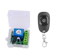 Commutateur De Télécommande Sans Fil Universel 433Mhz,Module Récepteur De Relais Dc 12V 1Ch,Transmetteur Rf,Bouton D'Apprentissage,Télécommande.1Remote 1 Receiver.