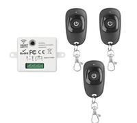 Commutateur De Télécommande Sans Fil Universel,Mini Récepteur,Lampe À Led Domestique,433Mhz,110V,220V,10A,Citations.3Remote 1Receiver.