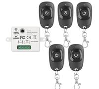 Commutateur De Télécommande Sans Fil Universel,Mini Récepteur,Lampe À Led Domestique,433Mhz,110V,220V,10A,Citations.5Remote 1Receiver.