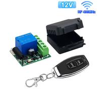 Commutateur de télécommande sans fil universel RF 433Mhz, DC 12V 10A, relais récepteur, Module émetteur, porte de Garage, interrupteur marche/arrêt 2 switch 1 remote