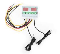 Commutateur de Thermostat 12V DC avec Sonde, 12V/24V/220V Régulateur De Température, Double Affichage Intelligent, Thermostat Numérique Refroidissement et Chauffage Contrôl de -50 ℃ à 110 ℃ (12V)