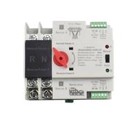 Commutateur de transfert automatique 2P, commutateur de sélection électrique à transfert automatique monophasé sur Rail Din 125A AC 230V à double puissance