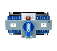 Commutateur de transfert automatique 4 broches 63 A - Commutateur d'alimentation de secours - Interrupteur de transfert double puissance avec indicateur - Pour courant domestique, hôpital, centre