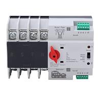 Commutateur de Transfert Automatique à Double Alimentation AC 400V 4P 63A/100A/125A ATS PC Commutateur à Bascule Automatique Commutateur de Transfert Double pour électricité Municipale(125A)