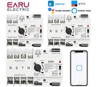 Commutateur de transfert automatique à double alimentation EARU WiFi Smart Remote Control 2P 3P 4P 125A AC 230V ATS