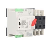 Commutateur de transfert automatique à double puissance 3P milliseconde, contrôleur de synchronisation à commutation rapide, AC220V, Type Rail ATS secteur vers moteur 63A