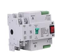 Commutateur de transfert automatique à double puissance de Type MCB, disjoncteur électrique 2P 4P 100A ATS Protecteurs de fuite à la terre (Color : 100A, Size : 2P)