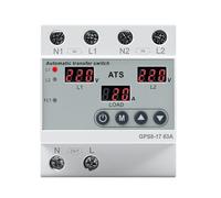 Commutateur de transfert automatique ATS inverseur de source monophasé 63A AC220V Écran LED avec protection contre les surtensions et les sous-tensions pour onduleurs secteur Générateurs GPS8-17