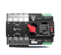 Commutateur de Transfert Automatique Commutateur de sélection électrique à transfert automatique à double alimentation, triphasé, ATS 4P, 63 A, 100 A, 125 A, 220 V, 230 V, sans interruption(125A)
