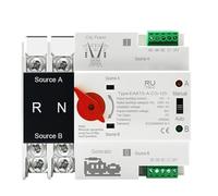 Commutateur de transfert automatique double alimentation ATS PV 2P 4P 125A AC 230V 110V Commutateurs de sélection électriques Alimentation sans interruption(City Grid-PV Energy,2P AC 110V)