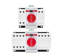 Commutateur De Transfert Automatique Double Alimentation ATS PV 2P 4P 63A 125A AC230V 400V 50 60Hz Type MCB Auto Manuel Interrupteurs De Circuit(2P 63A 220V)