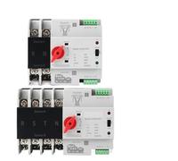 Commutateur de transfert automatique double alimentation sur rail DIN 2P 3P 4P for réseau urbain-générateur 220 V 400 V Mini ATS Commutateur de sélection électrique(3P,125A)
