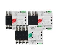 Commutateur de transfert automatique double puissance 2P 3P 4P | Alimentation sans interruption de commutateurs de sélecteur à C.A. 63A 100A du rail 220V Din(City Grid-Generator,3P 100A)