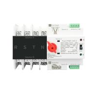 Commutateur de transfert automatique triphasé à rail DIN ATS, double alimentation, sélecteur électrique, disjoncteur d'alimentation sans interruption 4P 63 A 100 A 125 A(220V,100A)