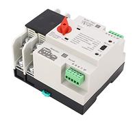 Commutateur de Transfert de Puissance Double, Boîtier PC AC220V Argent 2 Modes Commutateur de Transfert Automatique 2P pour Centre Commercial (100A)