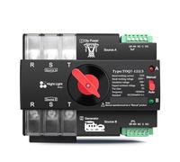 Commutateur de transfert de puissance double for rail DIN triphasé ATS 3P 63 A/100 A/125 A 220 V/230 V 1 pièce(63A)