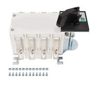 Commutateur de transfert d'électricité double manuel 4P pour urgence |IP65 étanche, PC ignifuge, contacts argentés |Maison/Bureau/Protection incendie |Arbre étendu, AC400V 50Hz (32A)