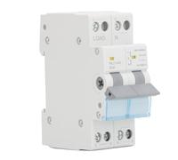 Commutateur de Transfert Manuel 230V 63A 2P, Disjoncteur à Verrouillage Mécanique, Montage sur Rail DIN 35mm, Double Alimentation sans Interruption pour Usage Industriel et Domestique