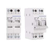 Commutateur De Transfert Manuel TX219G 2P 40A/63A 240/415V AC 50/60Hz, Isolateur Commutation Sur Rail DIN Pour Double Source D'alimentation, Sauvegarde Générateur, Charge(40A)