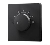 Commutateur de volume audio à tension constante avec réglage en 5 étapes, régulateur de contrôle du son pour musique de fond, plaque murale en PC robuste, câblage simple pour haut-parleurs et