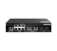 QNAP QSW-M2106PR-2S2T commutateur réseau Géré L2 10G Ethernet (100/1000/10000) Connexion Ethernet, supportant l'alimentation via ce port (PoE) 1U Noir