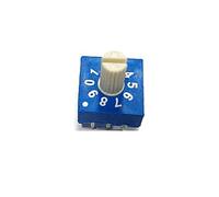 Commutateur d'encodeur rotatif 1PC, commutateur d'encodage DC 24V ERD110RS 10 bits 0-9 3:3 25mA 10x10mm avec poignée