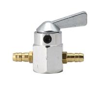 Commutateur d'Essence Moto Robinet d'arrêt de réservoir d'essence 6 mm, interrupteur carburant, robinet pompe, pour carburateur moto(6mm Silver)