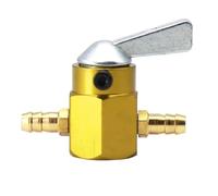 Commutateur d'Essence Moto Robinet d'arrêt de réservoir d'essence 6 mm, interrupteur carburant, robinet pompe, pour carburateur moto(6mm Gold)