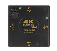 Commutateur D'interface MultiméDia Hd 3 En 1, Prise En Charge 4k, SéLecteur De Commutateur VidéO 3d Pour Console De Jeu Pc, Projecteur Tv