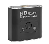 Commutateur D'interface MultiméDia Hd 8k 60hz, Bidirectionnel, 2 Ports, 48gbps, SéParateur VidéO Haute Vitesse Pour Xbox, Ps5 Tv