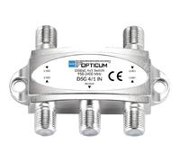 Commutateur DiSEqC 4/1 Opticum, 4 Entrées Satellites 1 Sortie Récepteur HD 3D 4K