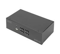 - Commutateur écran-clavier-souris/audio/USB - 4 x KVM port(s) - 1 utilisateur local - de bureau